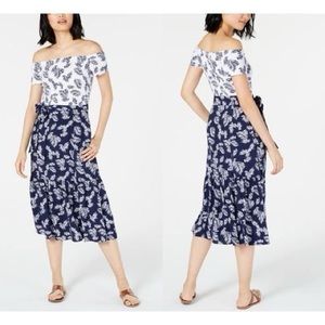 Sold Anthropologie Maison Jules leaf print dress